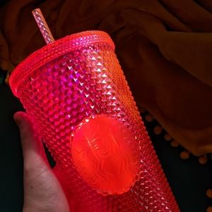 Starbucks Hot Pink Neon Holo Tumbler Holiday 2019
